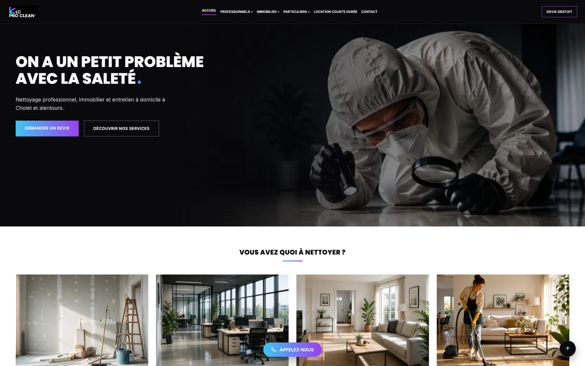 LC Pro Clean — accueil
